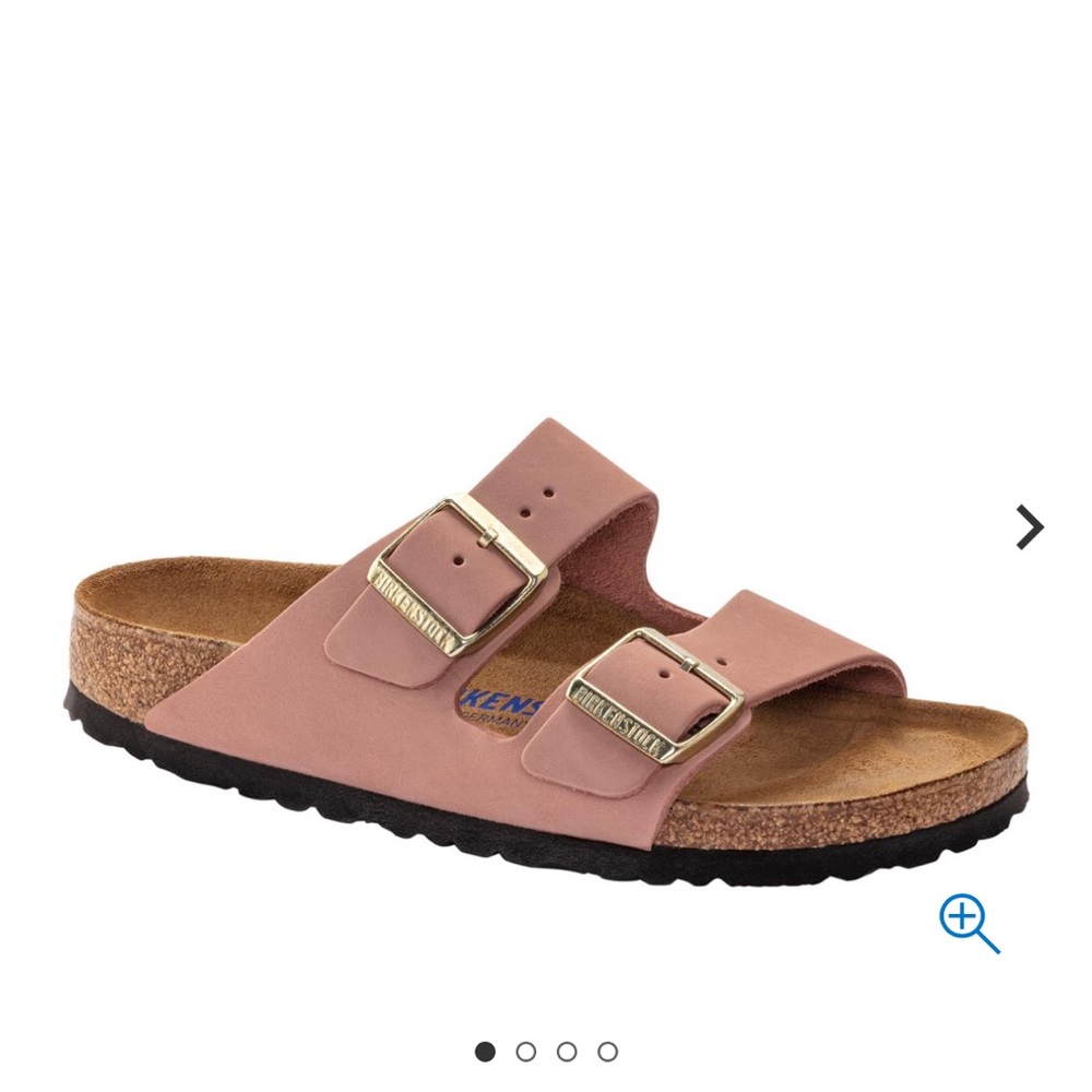 Birkenstock Arizona Soft Footbed Nubuck Leather Sandal • size 40 / 9 OLD ROSE